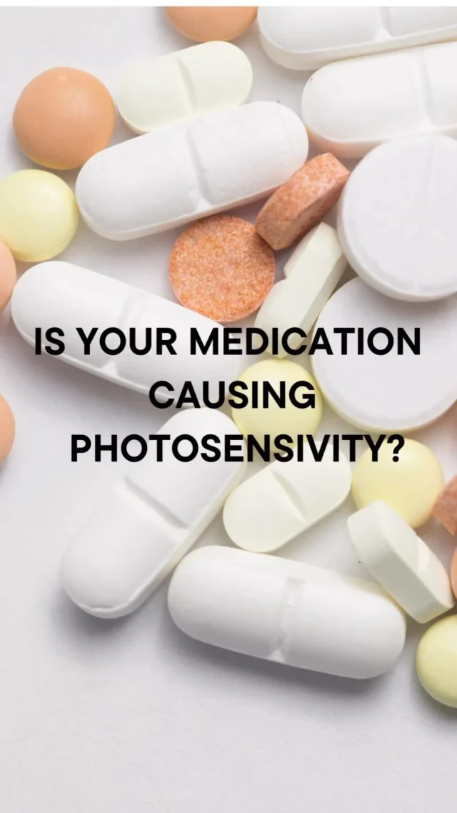 💊✨ Did you know certain medications can increase sensitivity to sunlight? 

It’s called **photosensitivity**, and it can cause sunburns or rashes more easily appear. 

If you’re on meds like antibiotics, antidepressants, or acne treatments, check with your doctor and stay protected! 🧴

Here are some common prescriptions to be aware of. 

Topical 🧴 
•BPO ~ Benzoyl Peroxide 
•Tretinoin or any form of Vitamin A/ Retinoid 
•Fluorouracil 

Supplements | Herbs 🪴
•St. John’s Wart
•Dong Quai

By Mouth 💊 
•Spironolactone
• Ibuprofen 
•Benadryl 
•Methotrexate
•Doxycycline 
•Minocycline
•Chlorpromazine
•Birth Control Pills
•Amiodarone 
•Accutane
 
#chicagoskin #skincareeducation #chicagobeautyblogger #westloopisthebestloop #rivernorthchicago #westloopbusiness #estheticianlife #chicago #chicagodayspa #fultonmarketdistrict #skincareknowledge